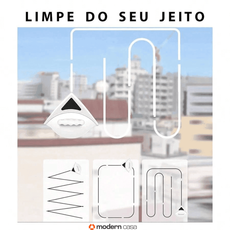 Limpador de Vidro Magnético Dupla Face - Modern Casa
