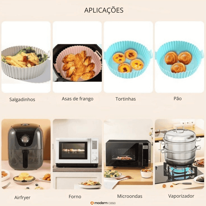 Forma de Silicone para AirFryer - Compre 1 Leve 2 - Modern Casa