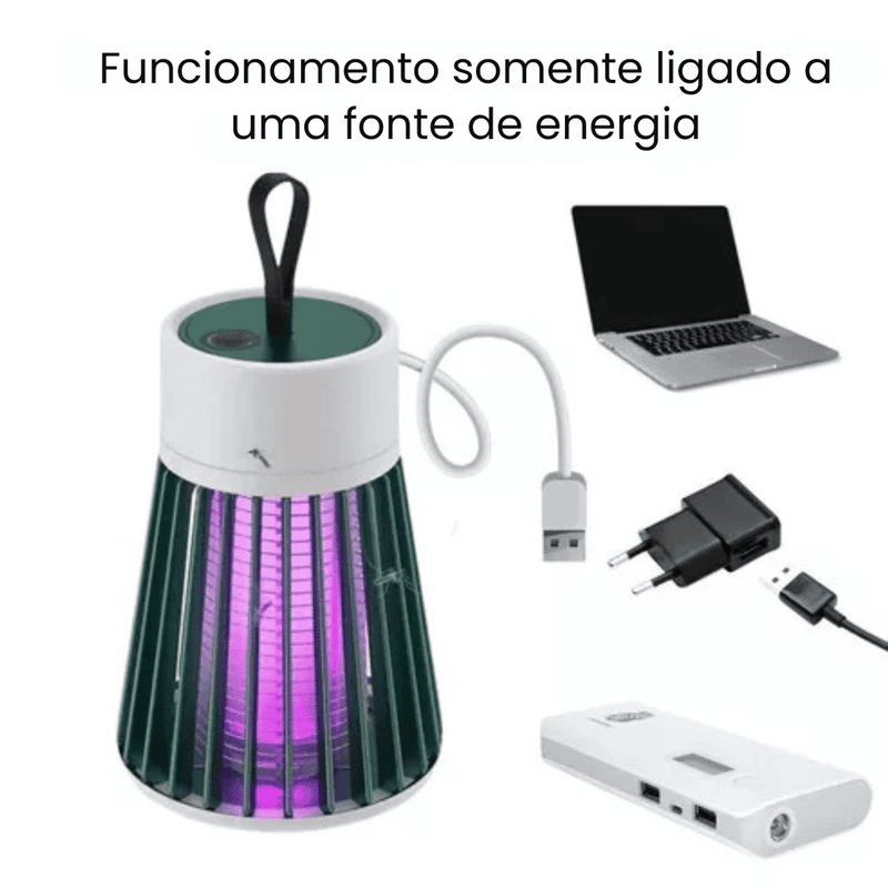 Luminária Mata Mosquito Repelente Eletrônico LED UV