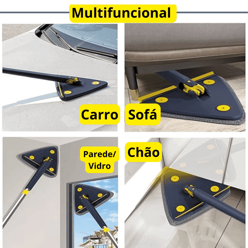 Mop de Limpeza Triangular 360° + Refil - Modern Casa