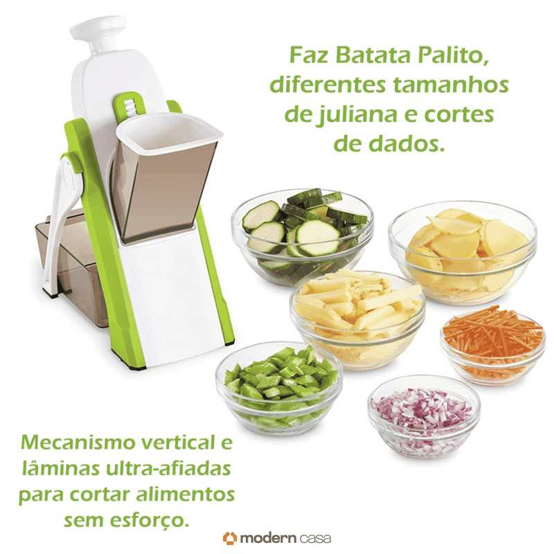 Cortador Mandoline Multifuncional 5 Funções - Modern Casa