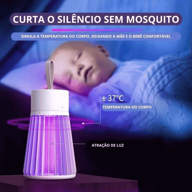 Luminária Mata Mosquito Repelente Eletrônico LED UV