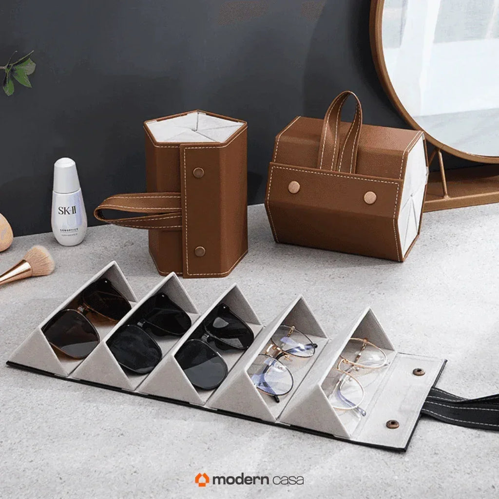 Porta Óculos Organizador Para Óculos Portátil - 3 e 6 Divisórias - Modern Casa