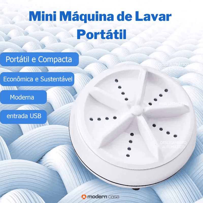 Mini Máquina de Lavar Portátil - SuperClean - Modern Casa