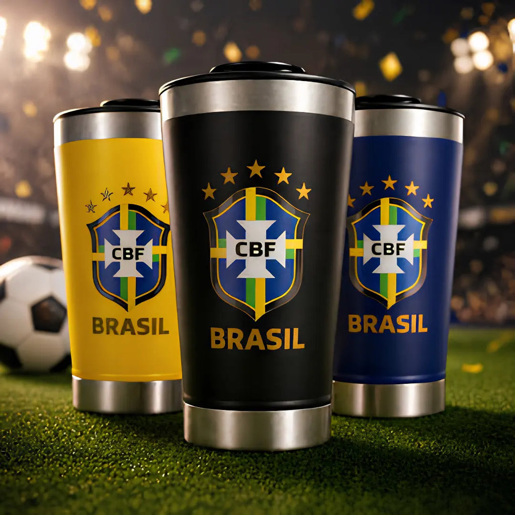 Copo Térmico Brasil 473ml Personalizado a Laser