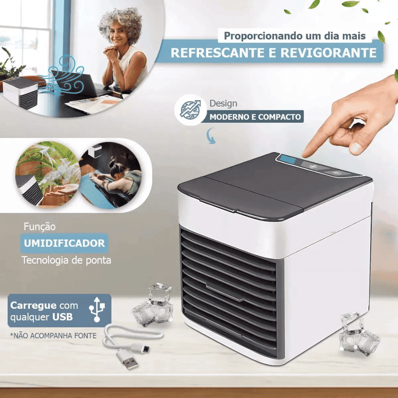 Mini Ar Condicionado Climatizador Portátil USB