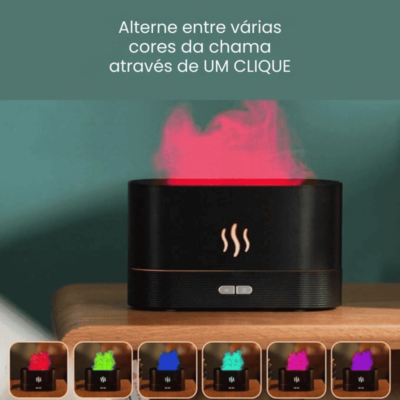 Difusor De Aromas Umidificador Lareira Aromaterapia