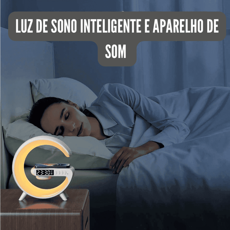 Luminária Multifuncional Carregador por Indução e Alto Falante - Modern Casa