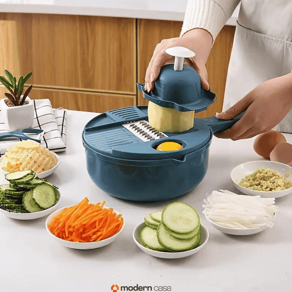 Cortador de Legumes e Vegetais Profissional 12 em 1 - Modern Casa