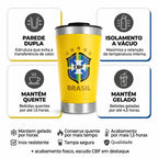 Copo Térmico Brasil 473ml Personalizado a Laser
