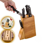 Suporte Organizador de Facas em Bambu Natural
