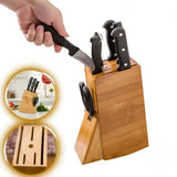 Suporte Organizador de Facas em Bambu Natural