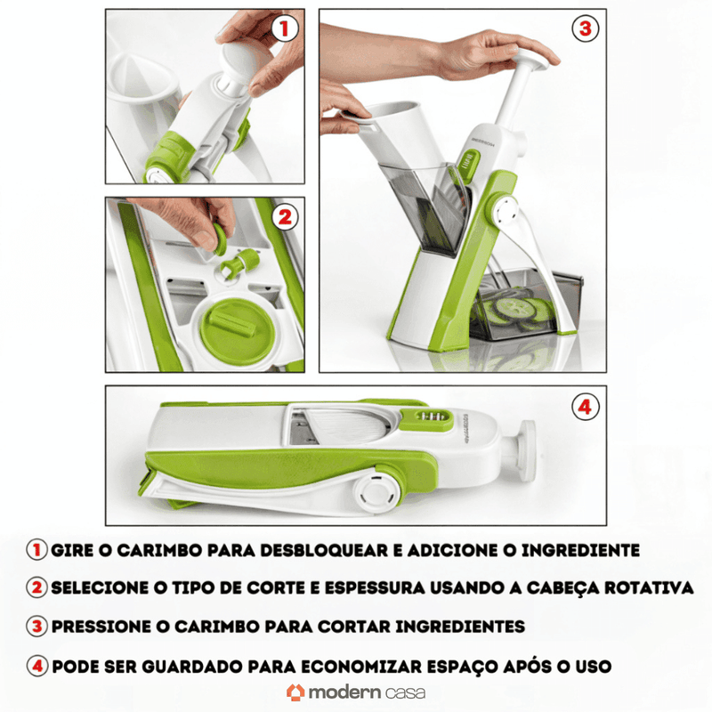Cortador Mandoline Multifuncional 5 Funções - Modern Casa