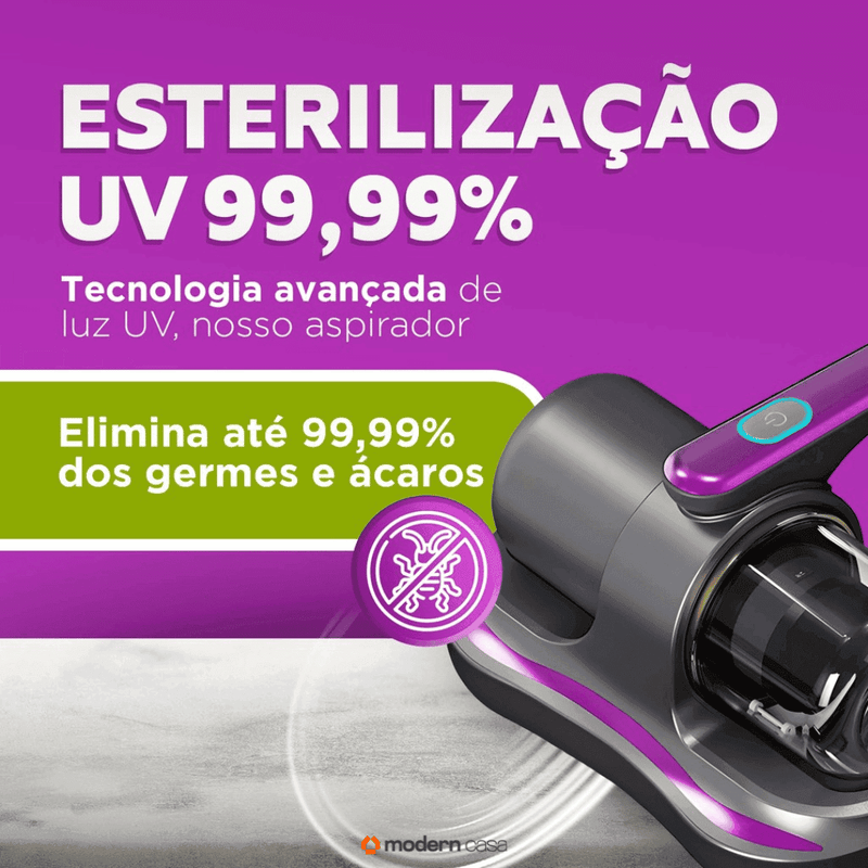 Aspirador Portátil Anti-Ácaro Esterilização Sem Fio - Modern Casa