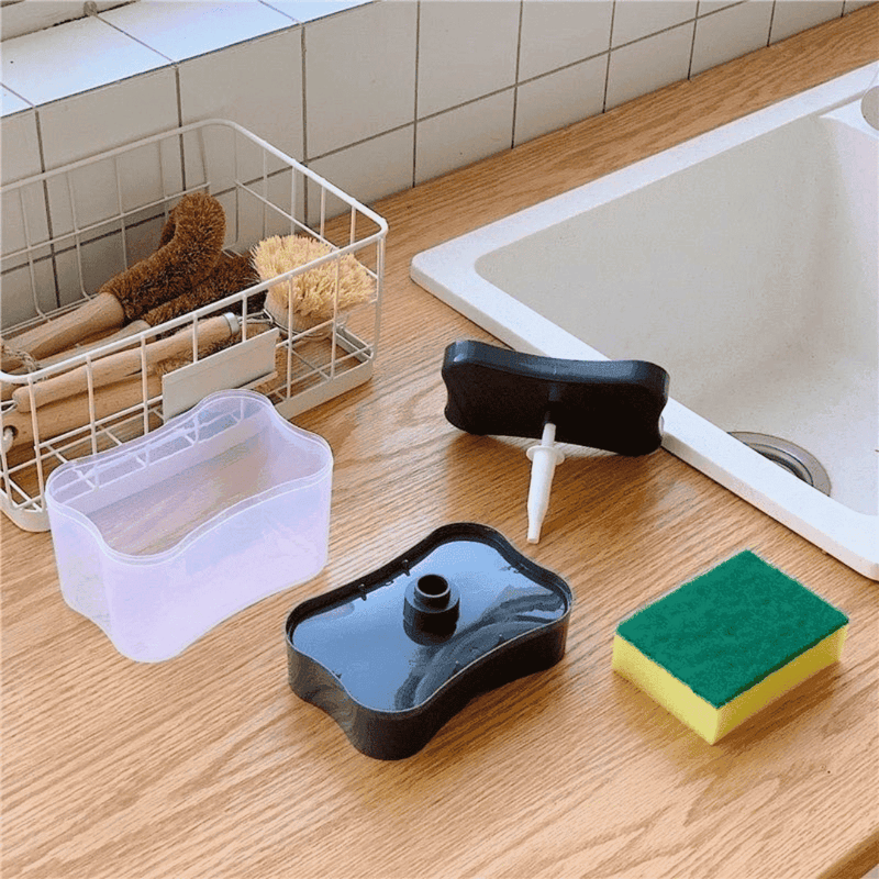 Dispenser Dosador para Detergente 2 em 1 com Esponja - Modern Casa