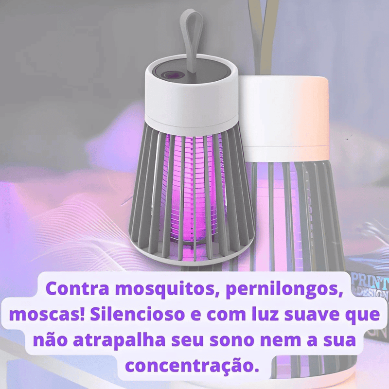 Luminária Mata Mosquito Repelente Eletrônico LED UV