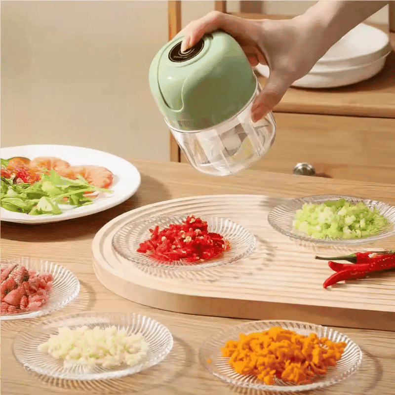 Mini Processador Alimentos Automático Sem Fio com 3 Laminas - Modern Casa