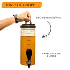 Torre de Chopp Portátil 2L com Torneira Italiana