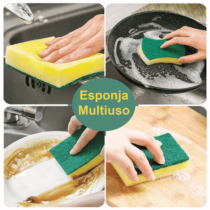 Dispenser Dosador para Detergente 2 em 1 com Esponja - Modern Casa