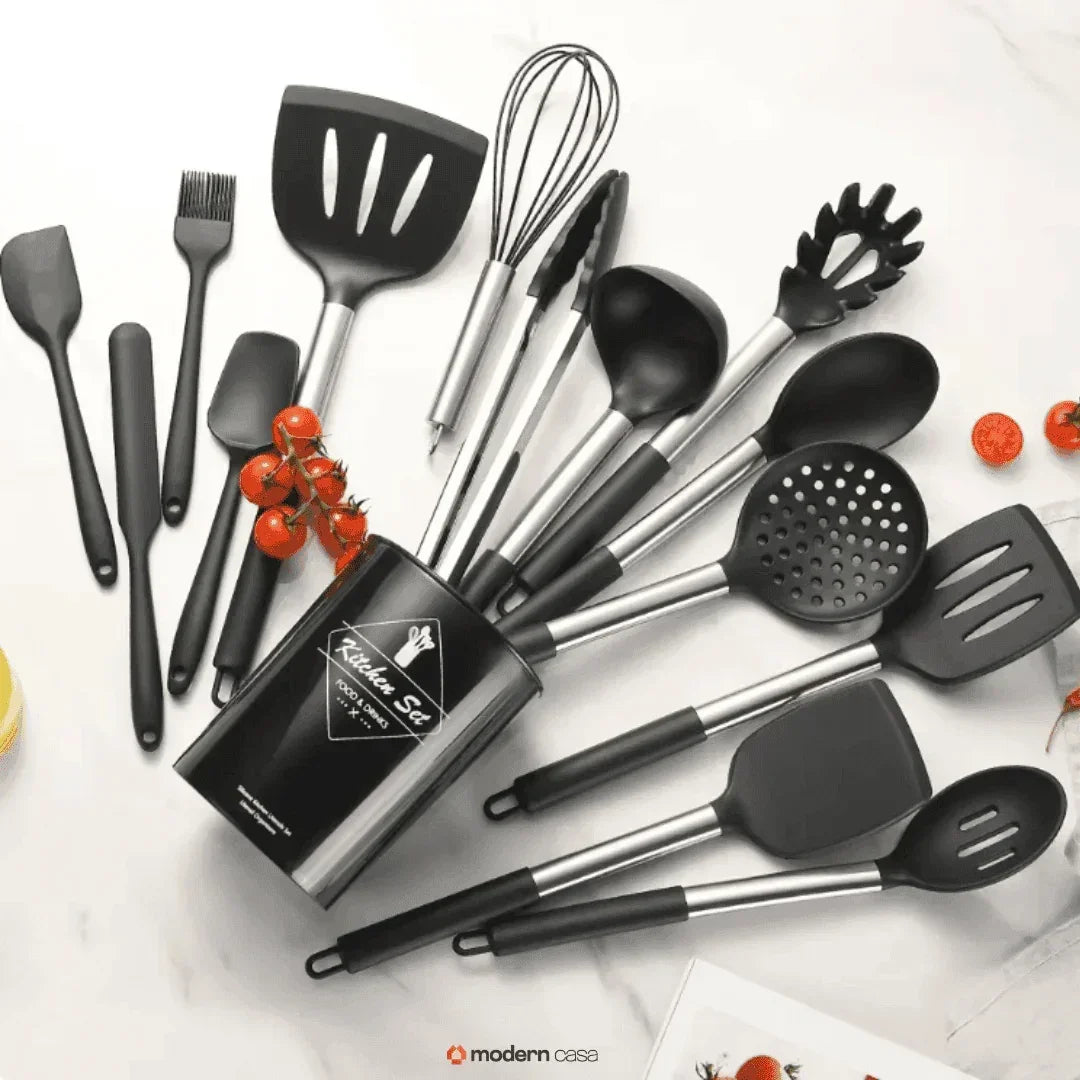 Conjunto de Utensílios em Silicone 12 Peças - Modern Casa
