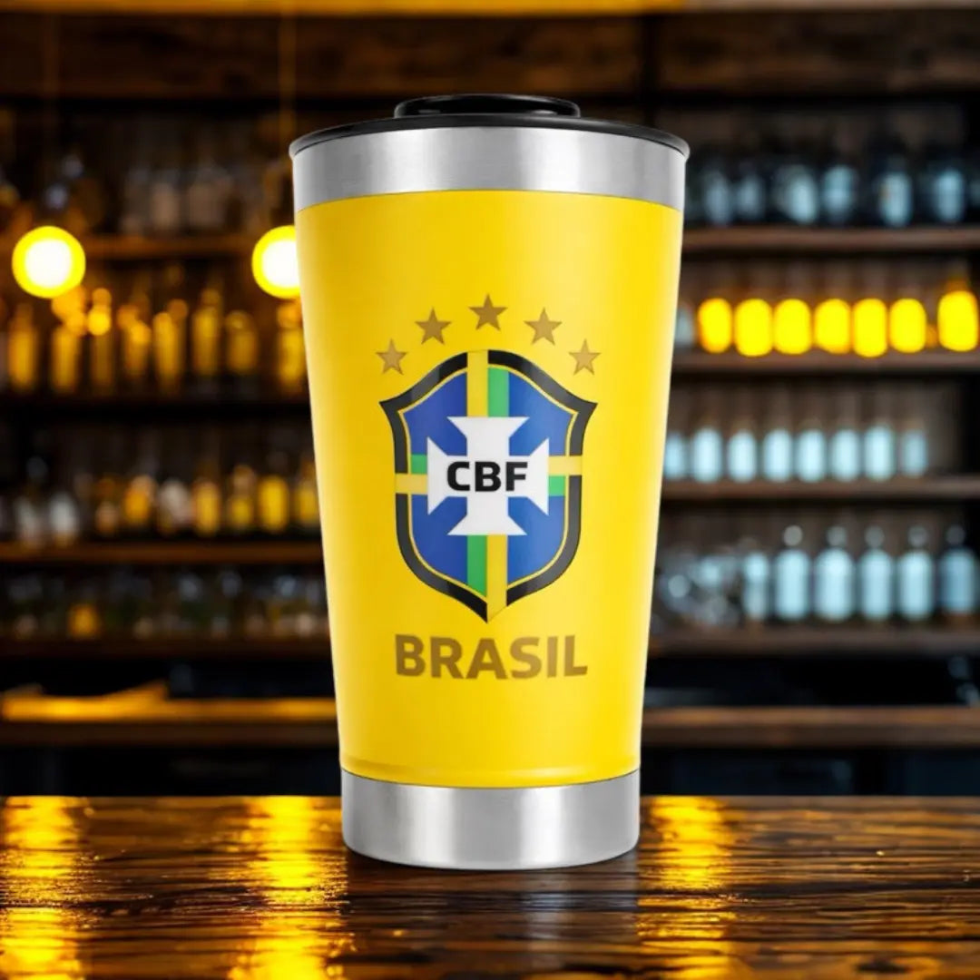 Copo Térmico Brasil 473ml Personalizado a Laser
