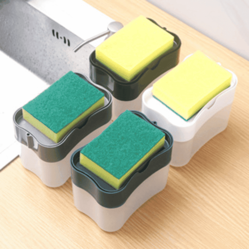 Dispenser Dosador para Detergente 2 em 1 com Esponja - Modern Casa