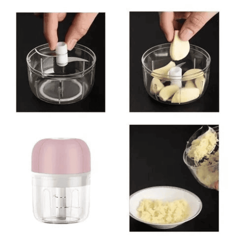 Mini Processador Alimentos Automático Sem Fio com 3 Laminas - Modern Casa