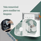 Mini Ventilador e Umidificador de Mesa Portátil Led - Modern Casa