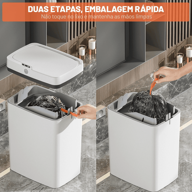 Lixeira Automática Inteligente Com Sensor 15 Litros - Modern Casa