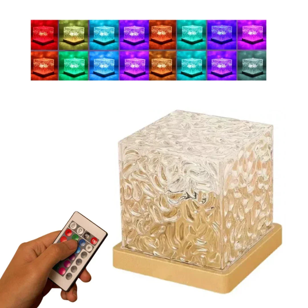 Luminária de Mesa com Efeito de Ondas e Luz