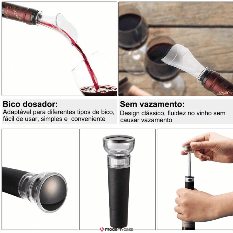 Abridor Elétrico Para Garrafas de Vinhos - Modern Casa