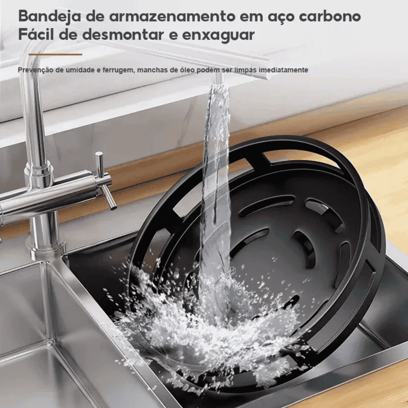 Organizador De Condimentos e Porta Temperos Rotativo - Modern Casa