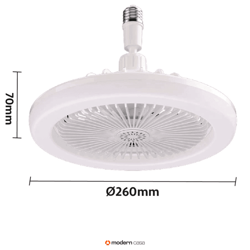Luminária Com Ventilador e Luz De Teto Com Controle - Modern Casa
