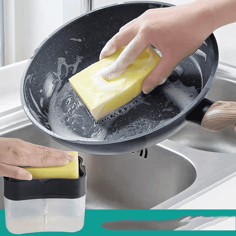 Dispenser Dosador para Detergente 2 em 1 com Esponja - Modern Casa