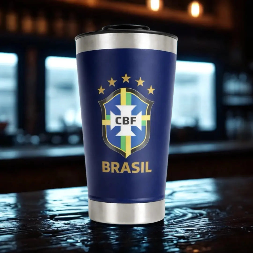 Copo Térmico Brasil 473ml Personalizado a Laser
