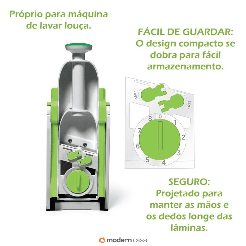 Cortador Mandoline Multifuncional 5 Funções - Modern Casa