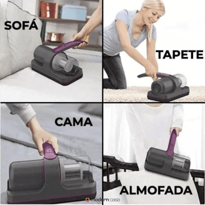 Aspirador Portátil Anti-Ácaro Esterilização Sem Fio - Modern Casa