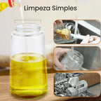 Porta Azeite de Vidro 2 em 1 Spray e Borrifador - Modern Casa
