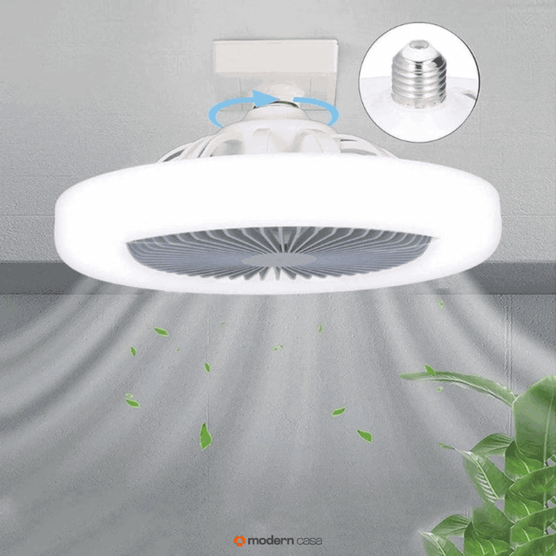Luminária Com Ventilador e Luz De Teto Com Controle - Modern Casa