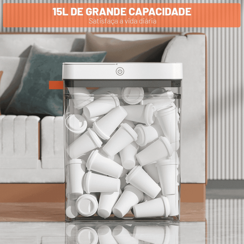 Lixeira Automática Inteligente Com Sensor 15 Litros - Modern Casa