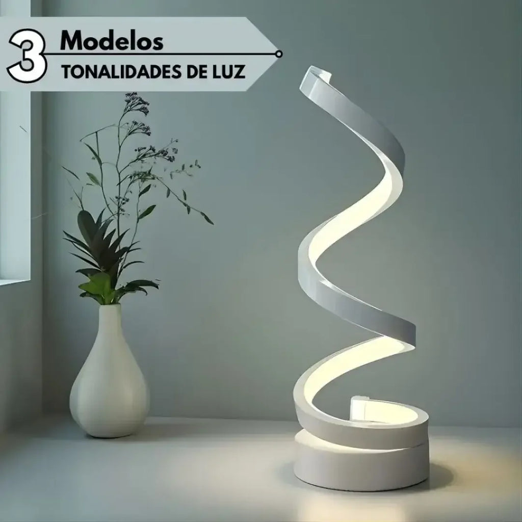 Abajur LED Espiral Clássico