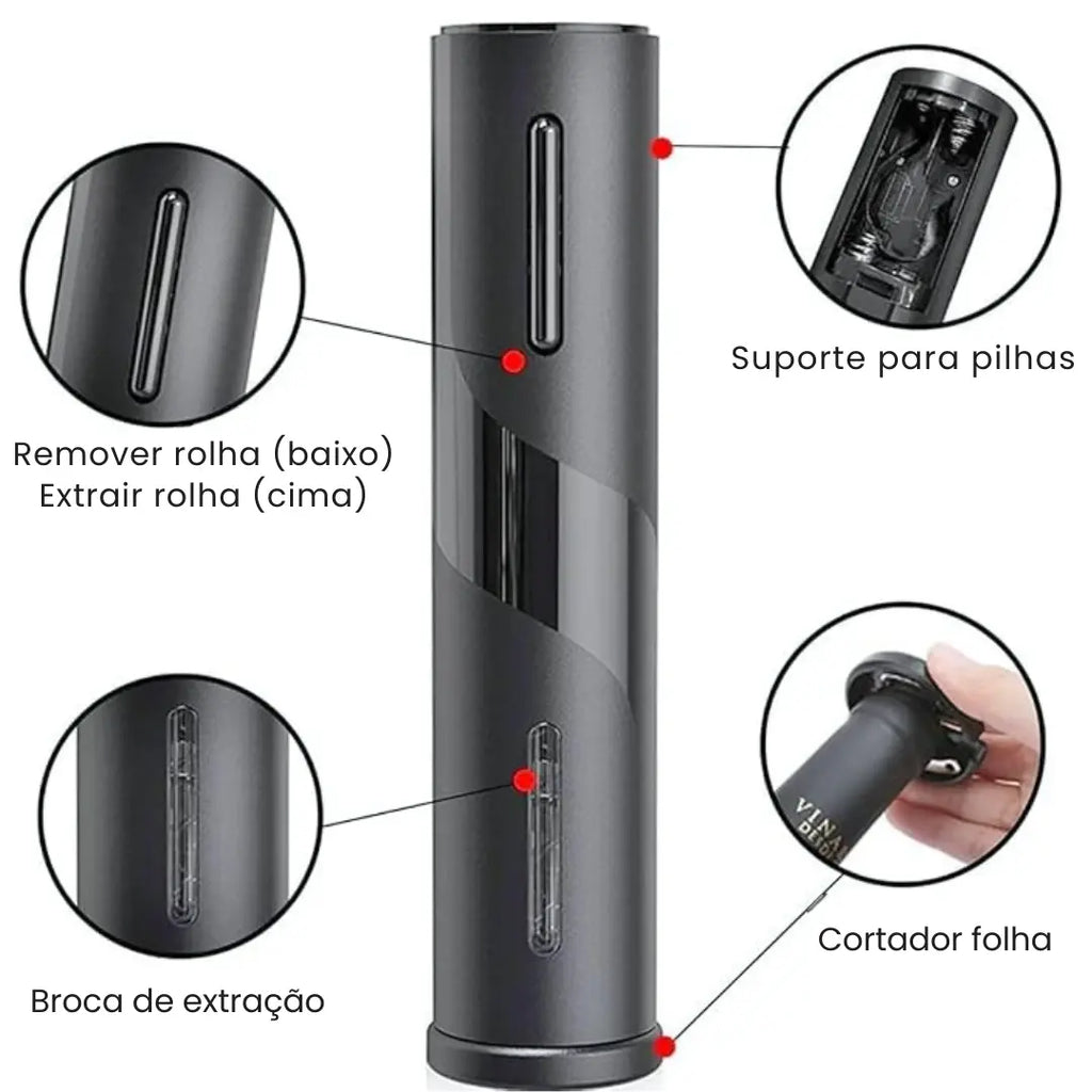 Abridor de Vinho Elétrico Automático - Modern Casa