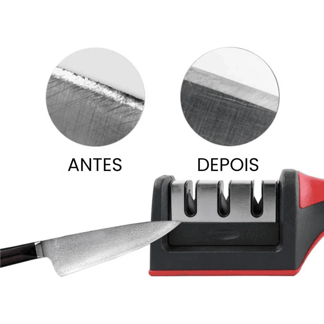 Amolador de Facas e Tesouras Profissional 3 em 1 - Modern Casa