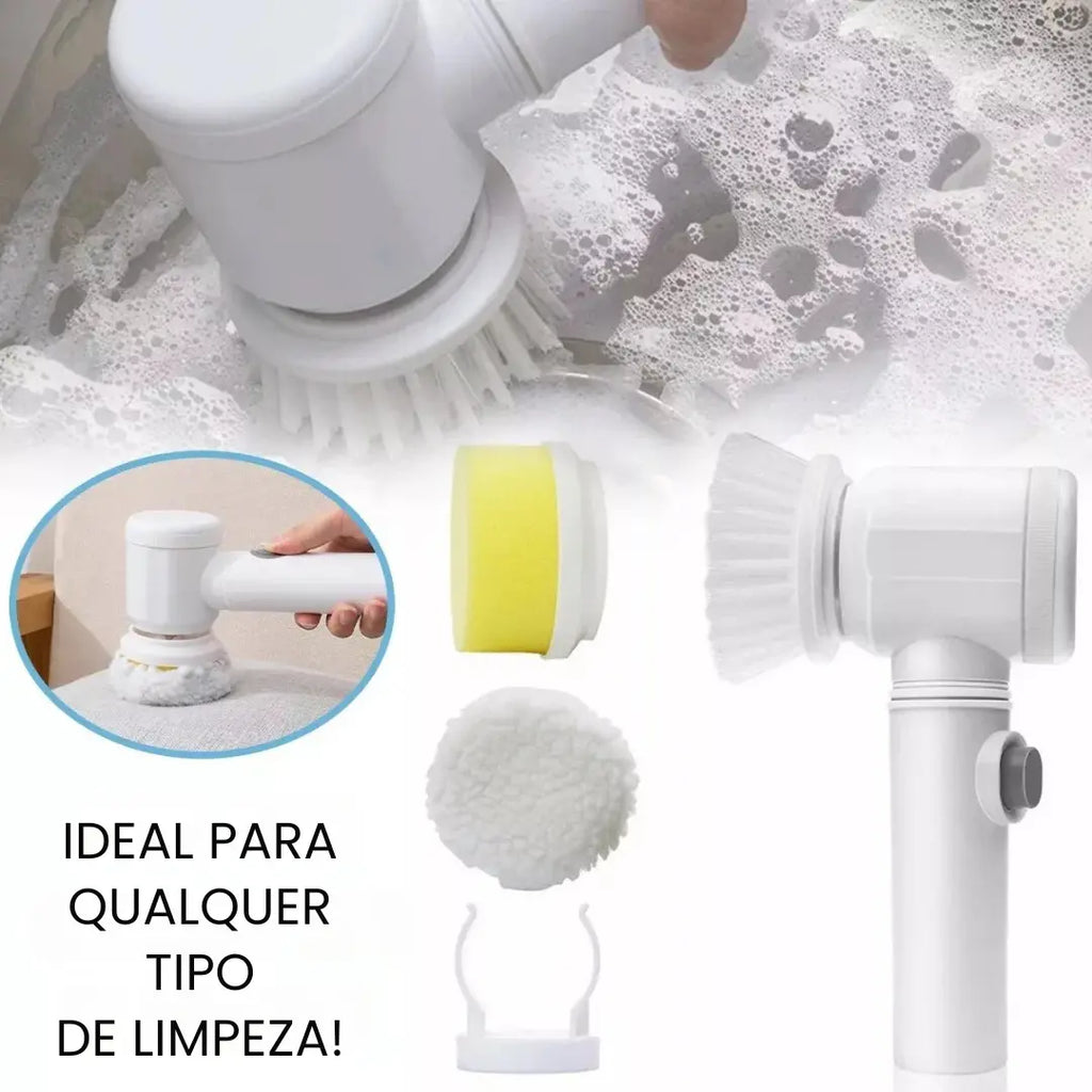 Escova de Limpeza Elétrica Multifuncional Turbo Clean - Modern Casa
