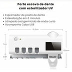 Esterilizador de Escova Dental UV e Dispensador de Pasta - Modern Casa