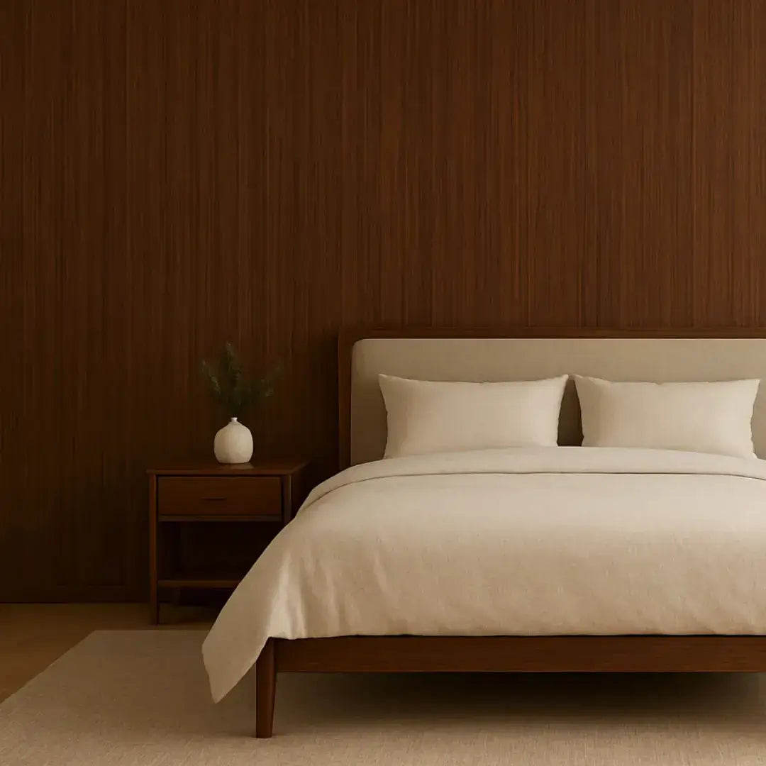 Papel De Parede Adesivo Madeira Escura Cumaru