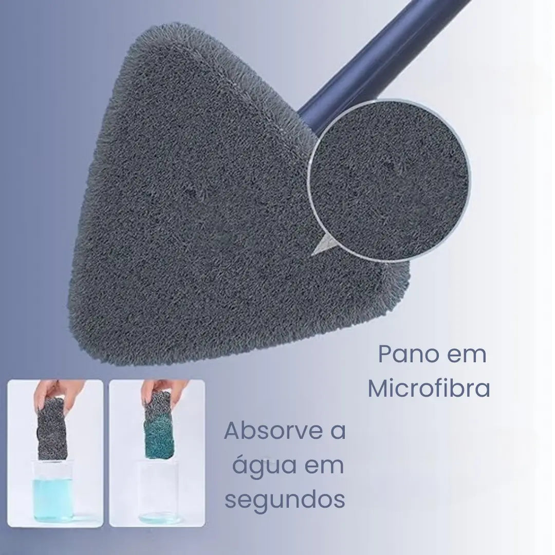 Mop de Limpeza Triangular 360° + Refil Grátis - Modern Casa