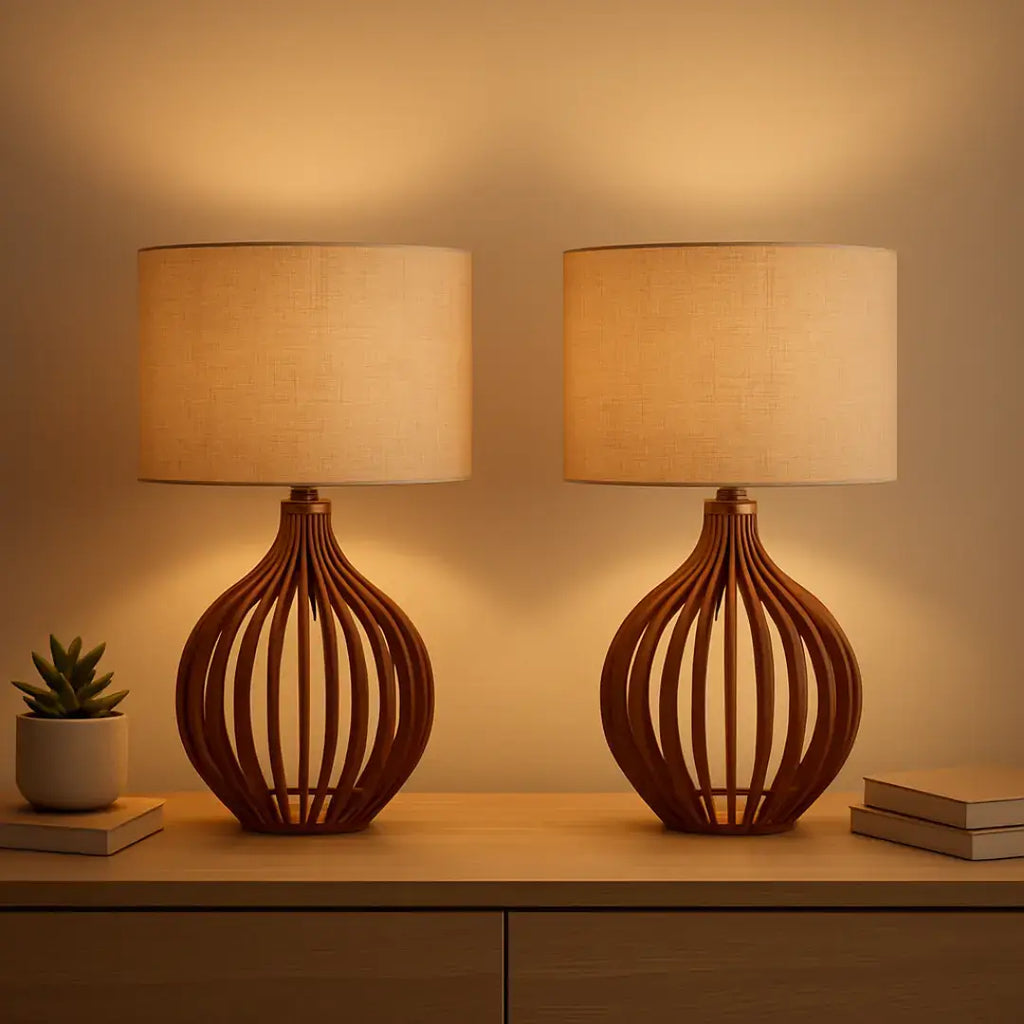 Abajur Luminária de Mesa em MDF