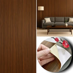 Papel De Parede Adesivo Madeira Escura Cumaru