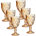 Jogo de Taças Diamond 6 peças Ãmbar - Modern Casa